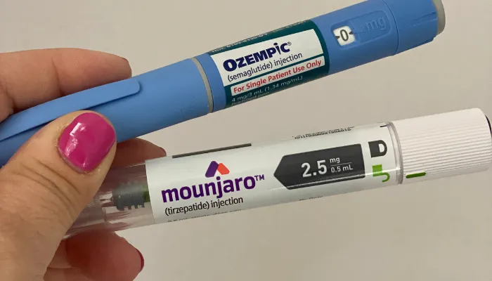 Ozempic and Mounjaro GLP-1 medication injection pens